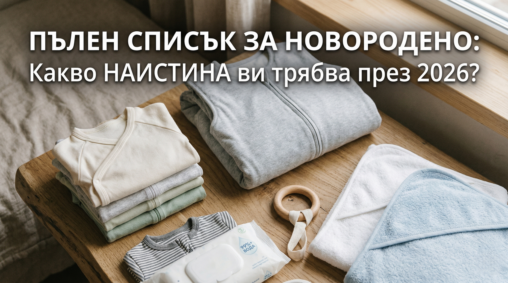 Пълен списък за новородено: Какво наистина ви трябва през 2026?
