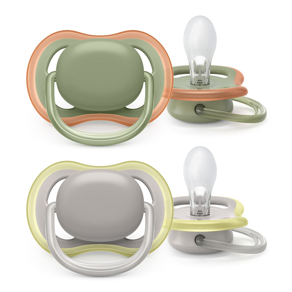 2 бр. ортодонтични залъгалки Philips AVENT SCF085/20 Ultra Air 6-18м с кутия за стерилизиране