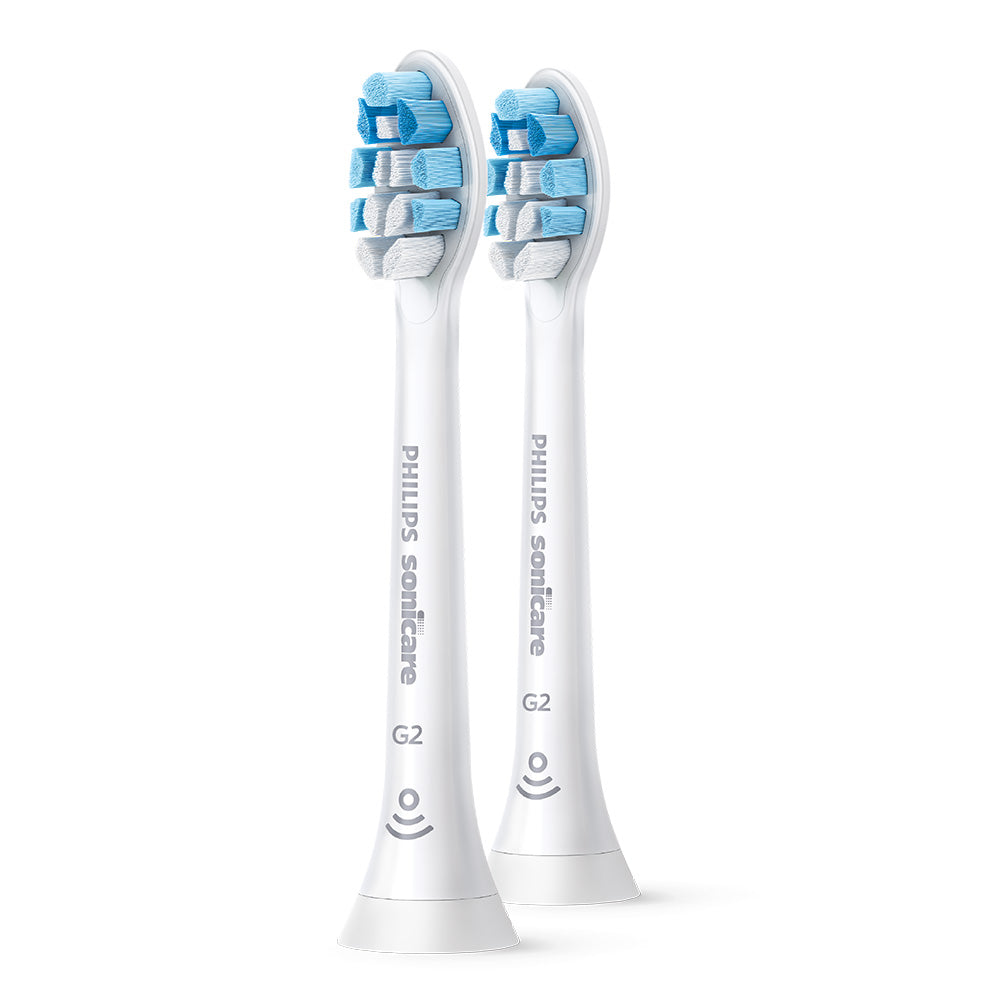 2 броя Стандартна глава G2 Optimal Gum Care Philips Sonicare HX9032/10 бяла