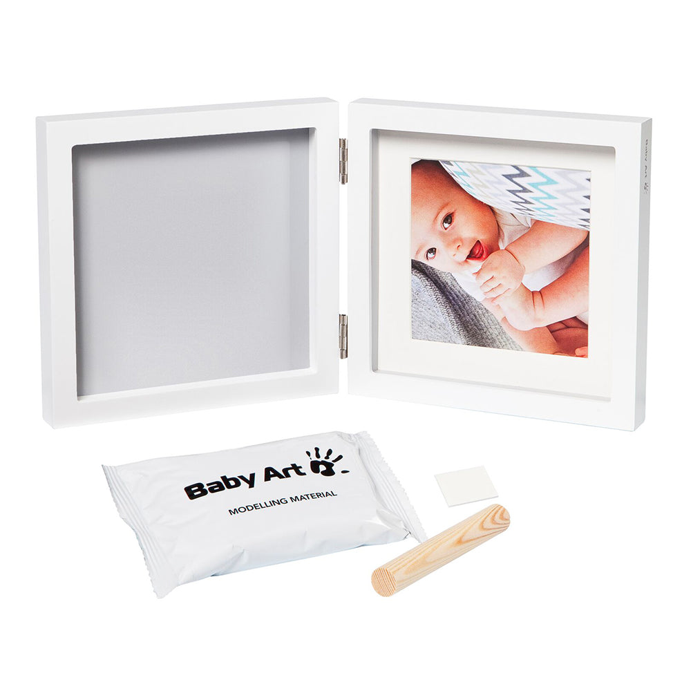 BABY ART Бяла рамка за отпечатък и снимка (сиво паспарту) My Baby Style 3601095200