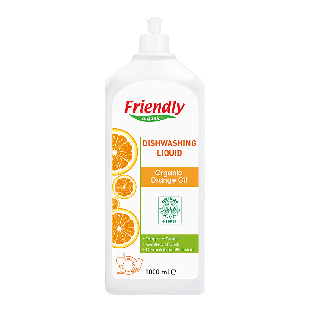 FRIENDLY ORGANIC Препарат за измиване на съдове с портокалово масло 1000мл FR0638