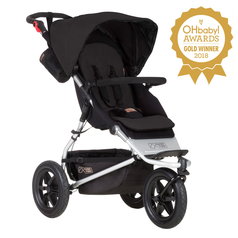 Mountain Buggy Количка Urban Jungle + поставка за бутилка + подложка (черно)
