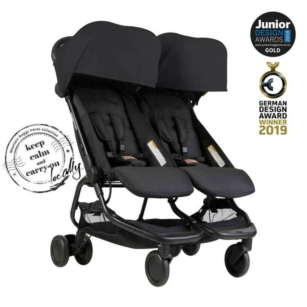 Mountain Buggy Количка за близнаци Nano DUO Black