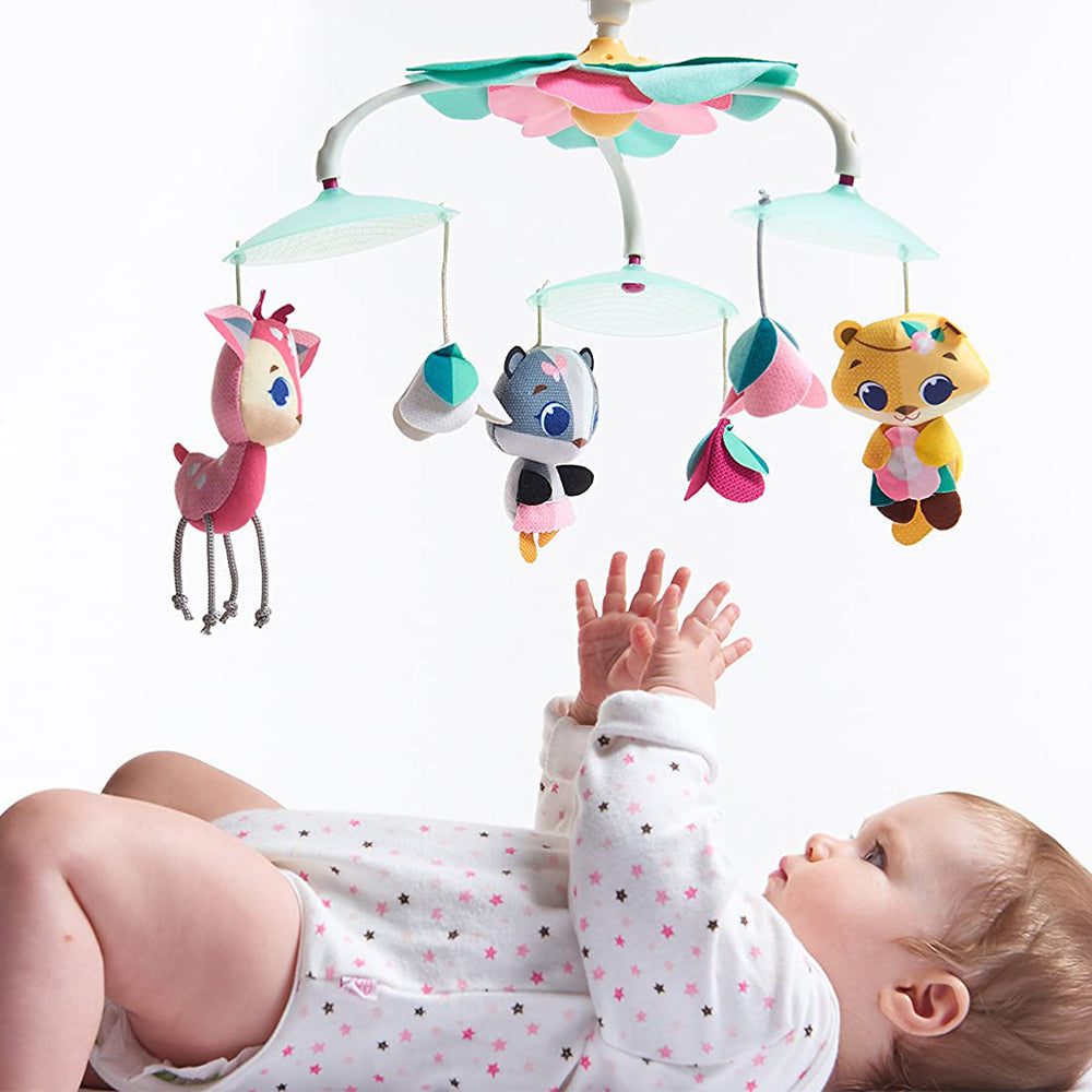 2-в-1 Музикална въртележка Soothe n Groove Tiny Princess - въртележка за бебешка кошара и преносима музикална кутия, 0м+