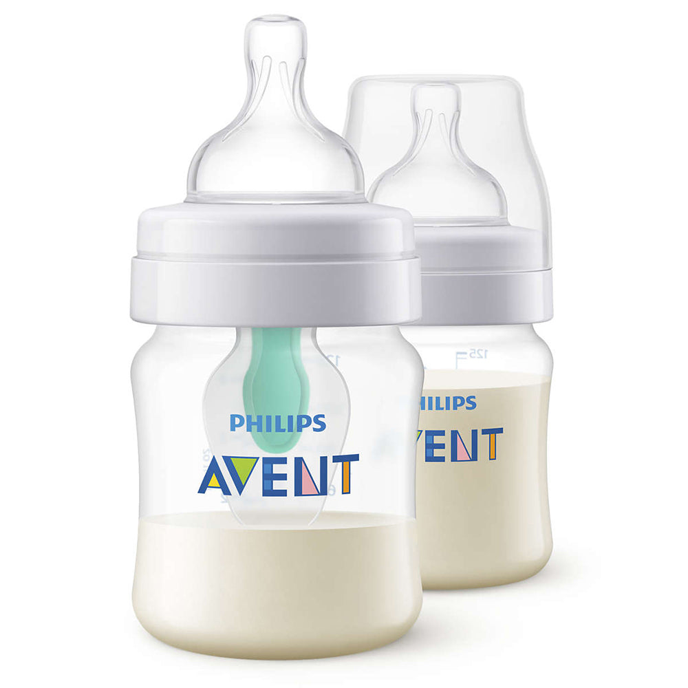 2 бр. Шишета за хранене Anti-colic 125 мл, 0м+ с 1 бр. клапа AirFree Philips AVENT SCF810/24