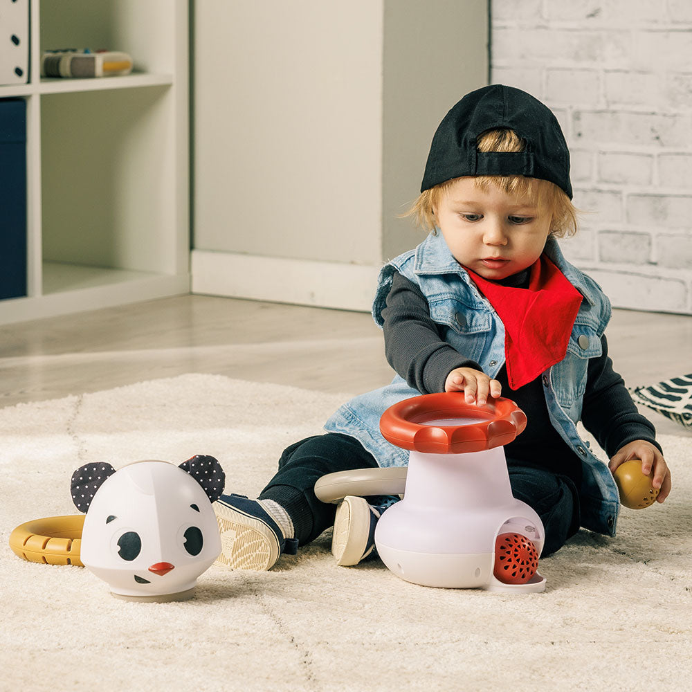 3-в-1 Електронна музикална играчка Панда от серията Tiny Rockers, с 3 възможности за игра: с топки, рингове и музика, 6м+